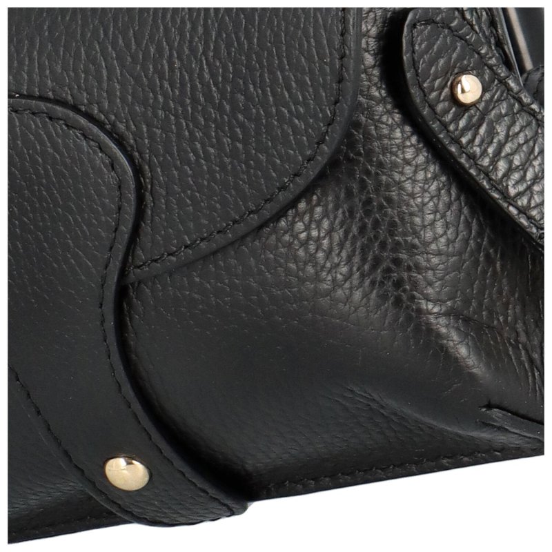Elegantní dámská kožená crossbody kabelka Yavanna, černá