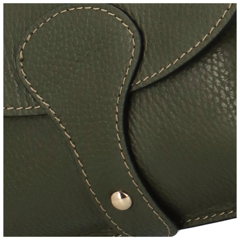 Elegantní dámská kožená crossbody kabelka Yavanna, tmavě zelená