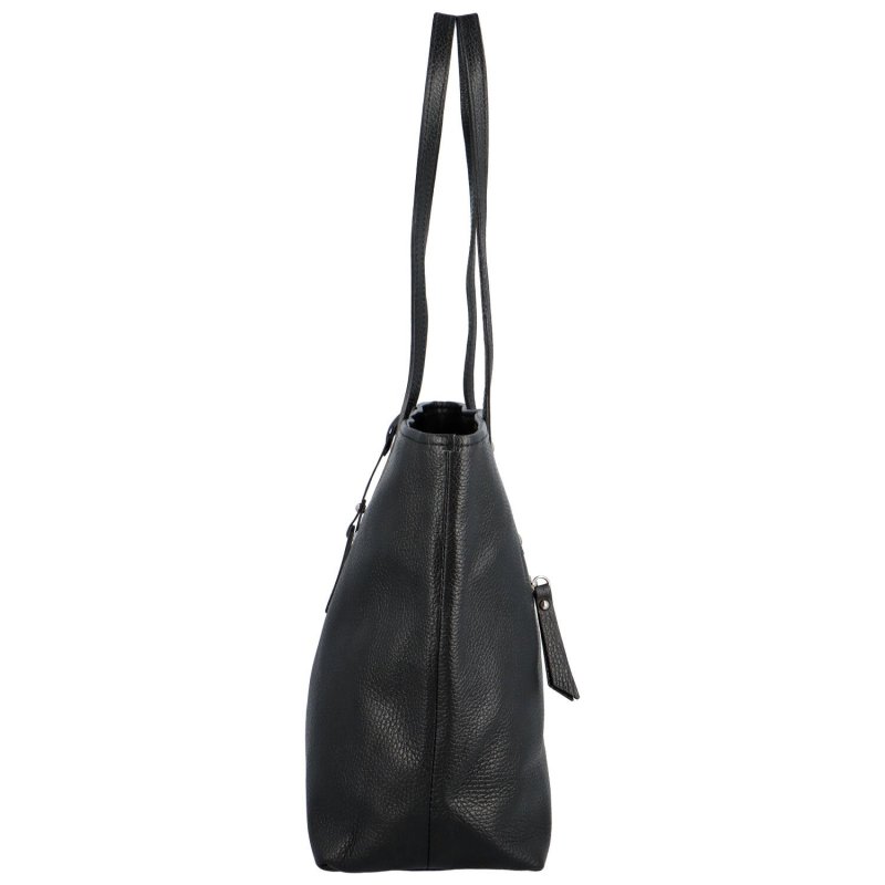 Trendy dámská kožená kabelka Sabrina, černá