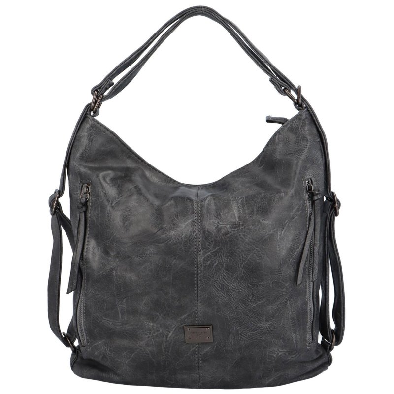 Dámský stylový koženkový kabelko-batoh Nina, šedá