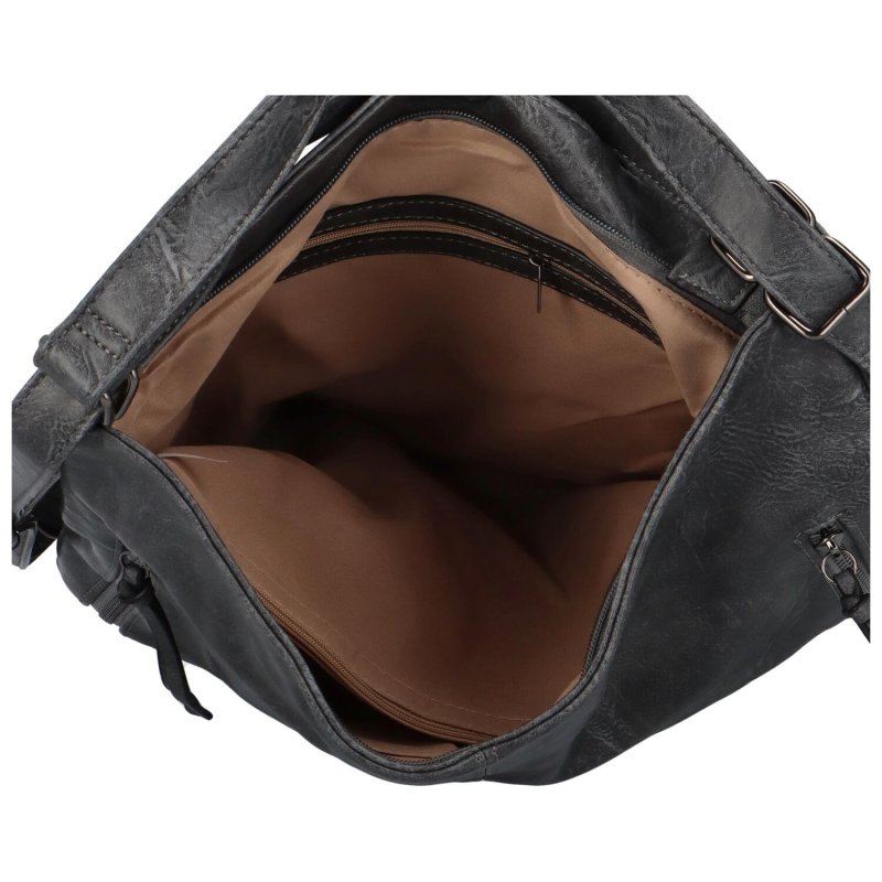 Dámský stylový koženkový kabelko-batoh Nina, šedá