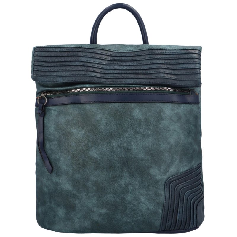 Trendy dámský koženkový batoh Frida, modrá