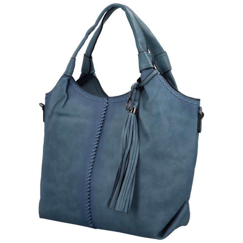 Módní dámská koženková kabelka Marisa, modrá