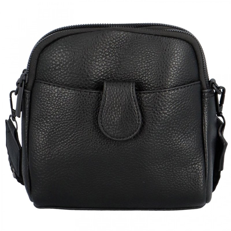 Trendy malá dámská koženková kabelka Josette, černá