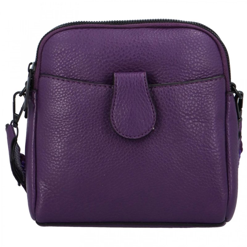 Trendy malá dámská koženková kabelka Josette, fialová