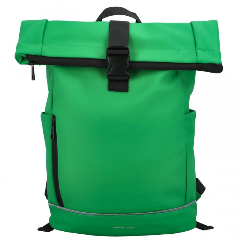 Trendy studentský roll-top batoh Nathal , jablíčkově zelená