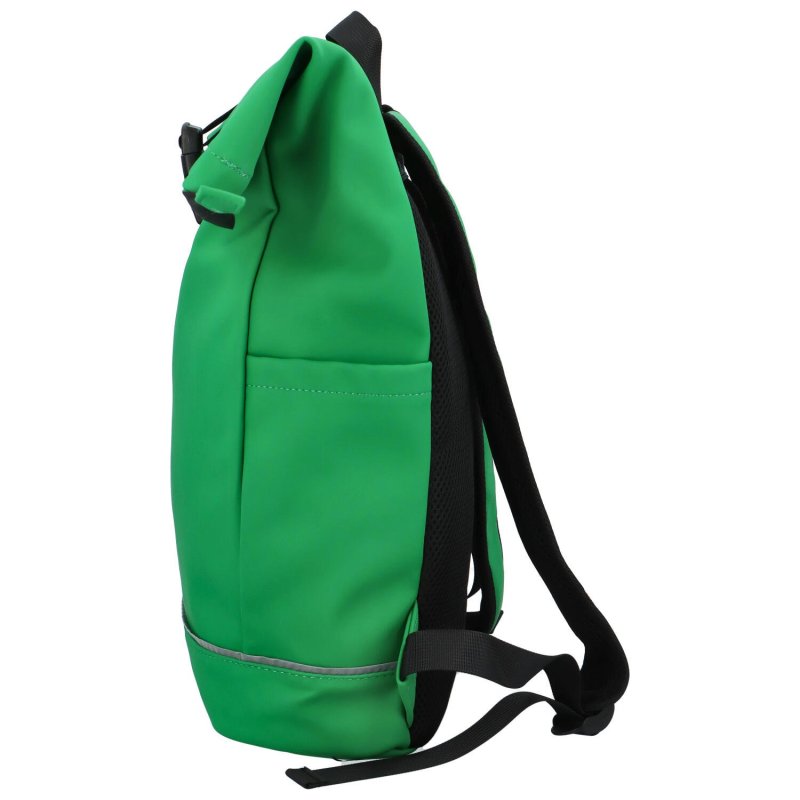 Trendy studentský roll-top batoh Nathal , jablíčkově zelená