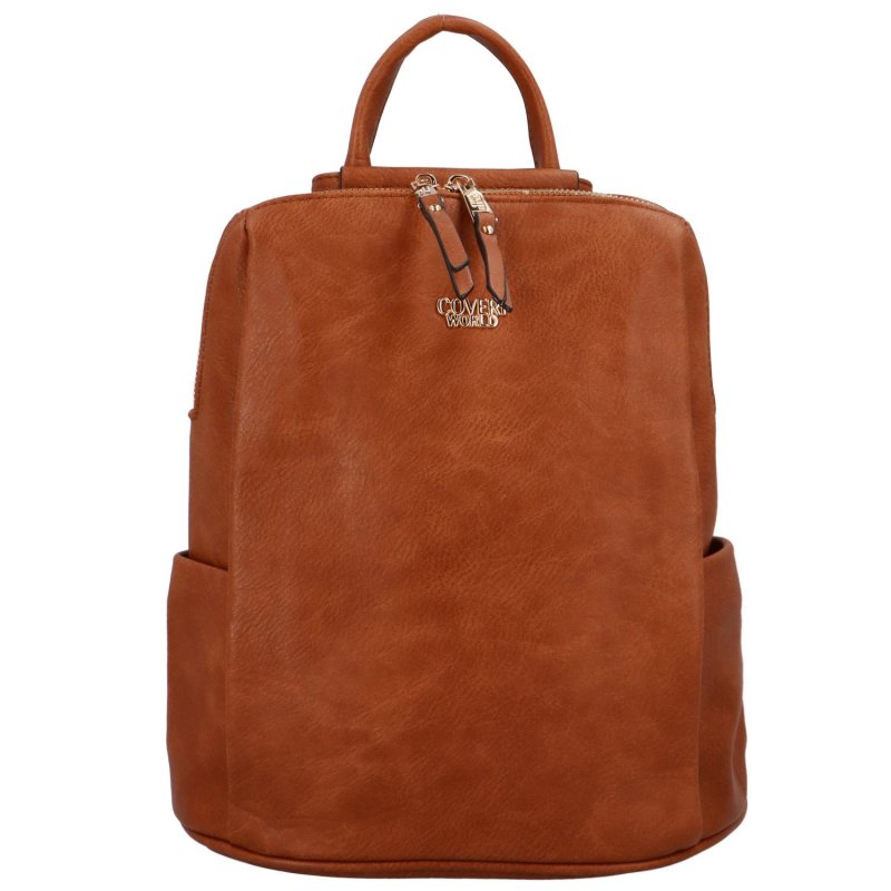 Trendy dámský koženkový kabelko-batoh Marinna,  hnědá