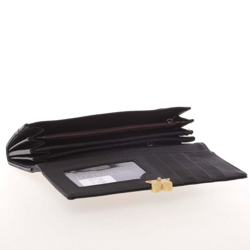 Polokožená dámská peněženka Cavaldi X, černá