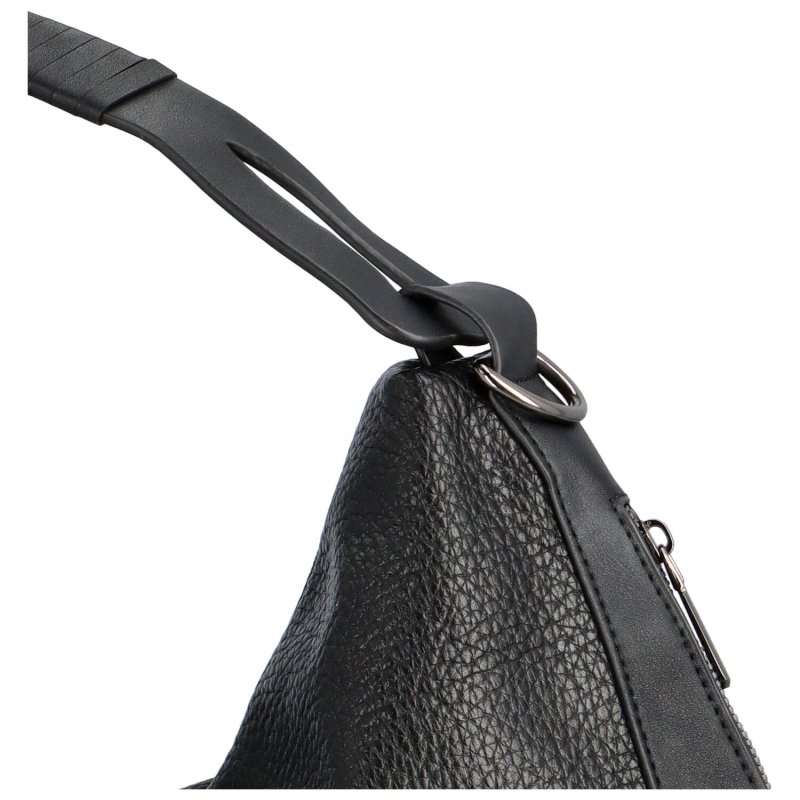 Trendy dámská koženková kabelka Corinne, černá