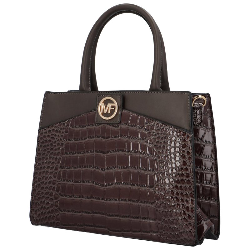 Luxusní dámská koženková kabelka do ruky Sierra,  šedá