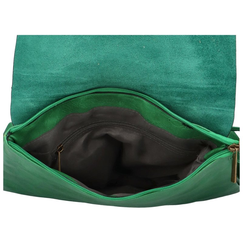 Stylový dámský koženkový kabelko-batůžek Ritta ,  zelená