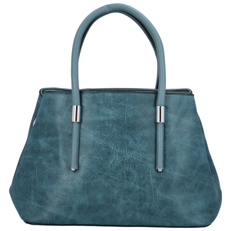 Elegantní dámská koženková kabelka do ruky  Antonella,  světle modrá