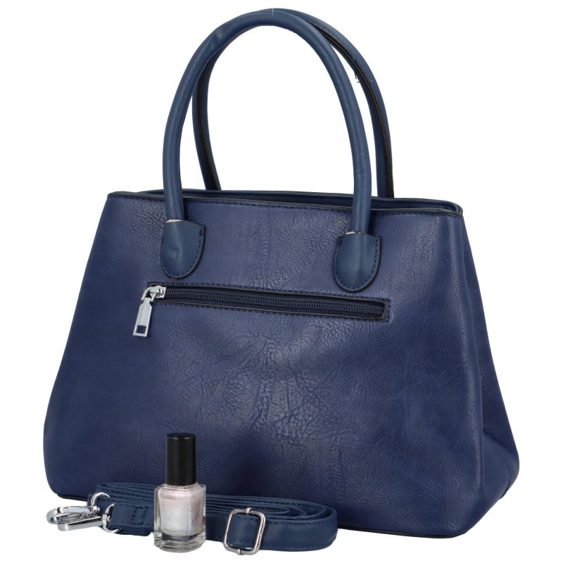 Elegantní dámská koženková kabelka do ruky  Antonella,  modrá