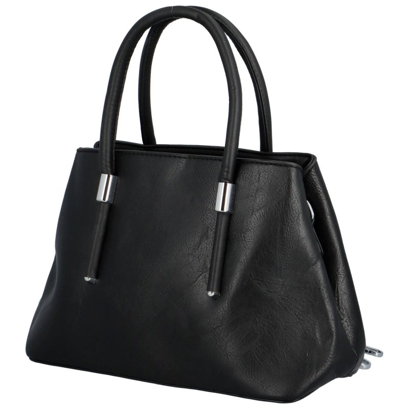 Elegantní dámská koženková kabelka do ruky  Antonella,  černá