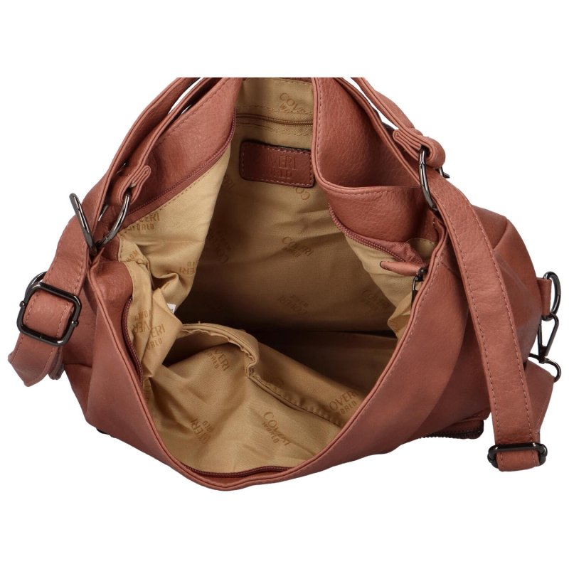 Stylový dámský kabelko-batoh Coveri Bailee, růžová