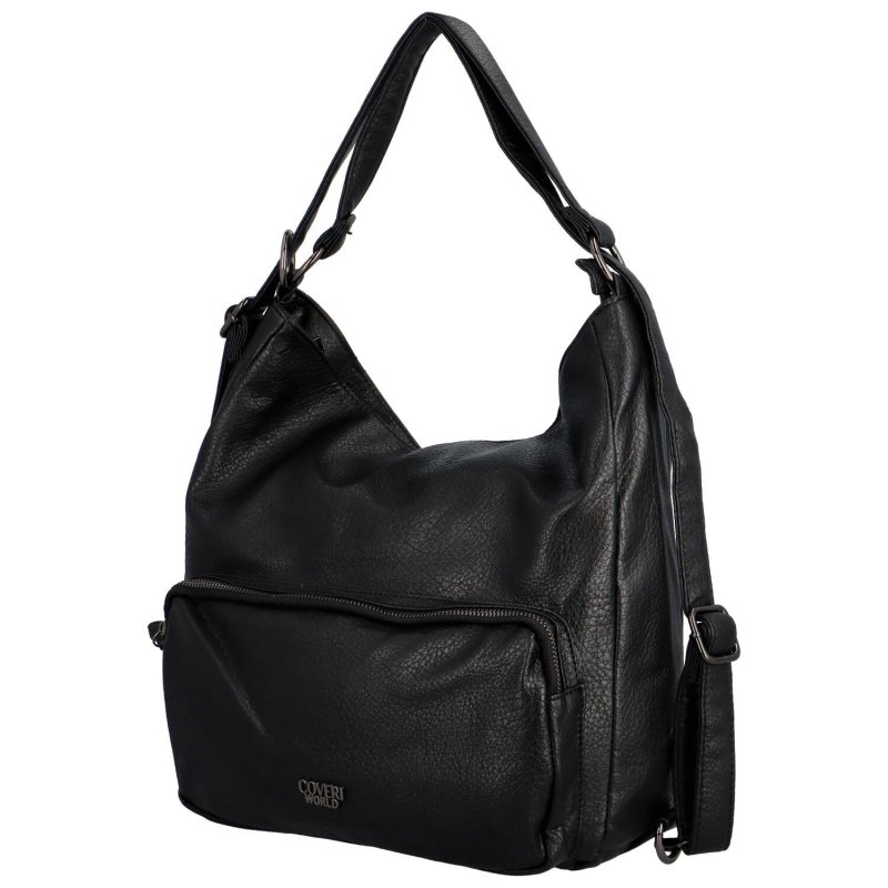 Stylový dámský kabelko-batoh Coveri Bailee, černá