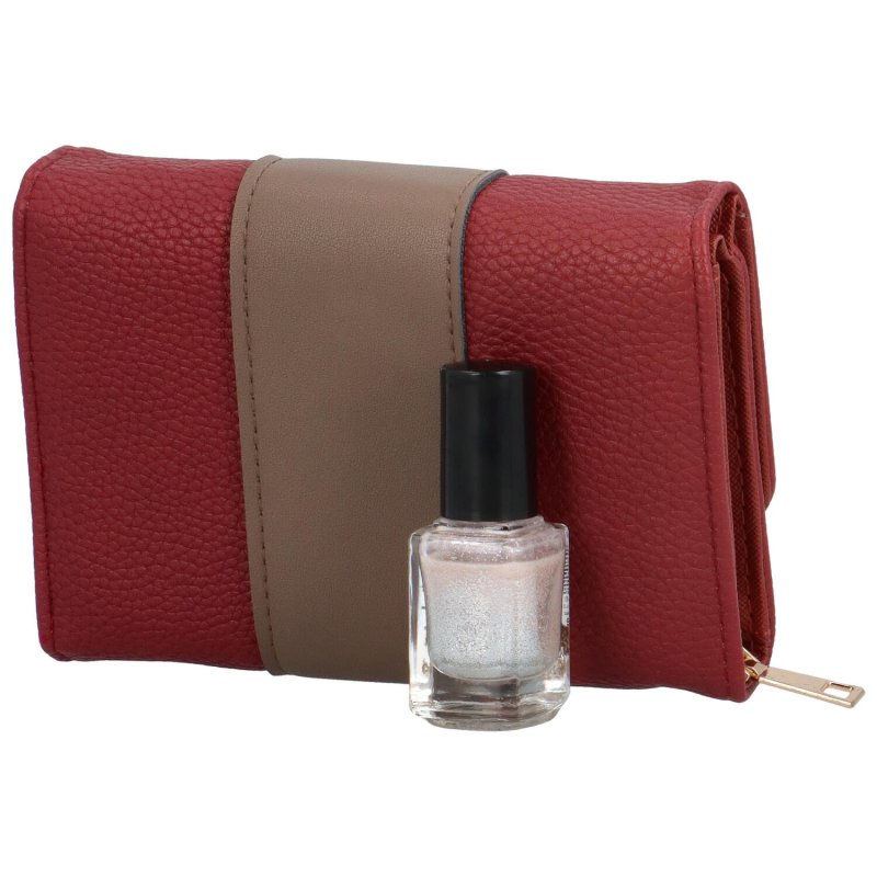 Trendy dámská koženková peněženka Lissia, červená