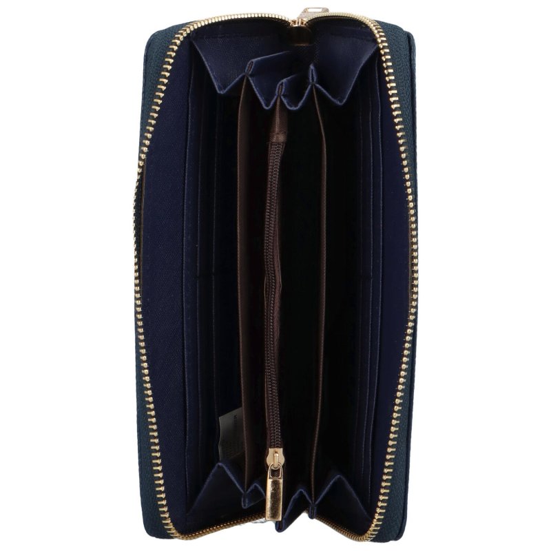 Velká stylová dámská koženková peněženka Julien, námořnická modrá