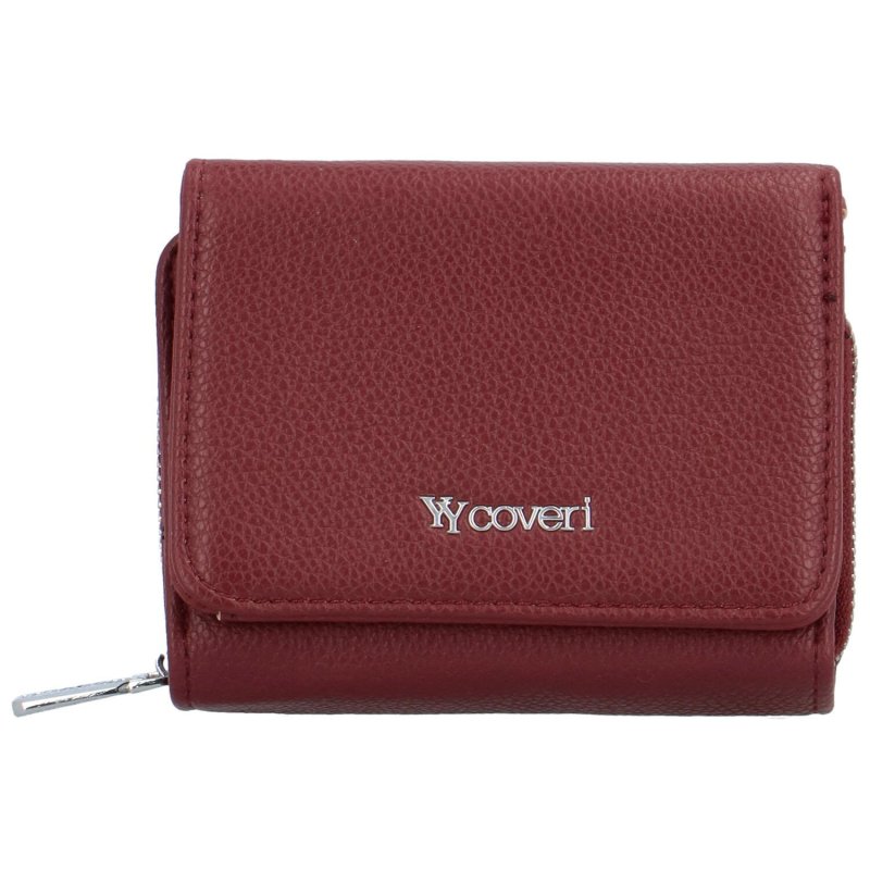 Malá dámská koženková peněženka Rossalinn, červená