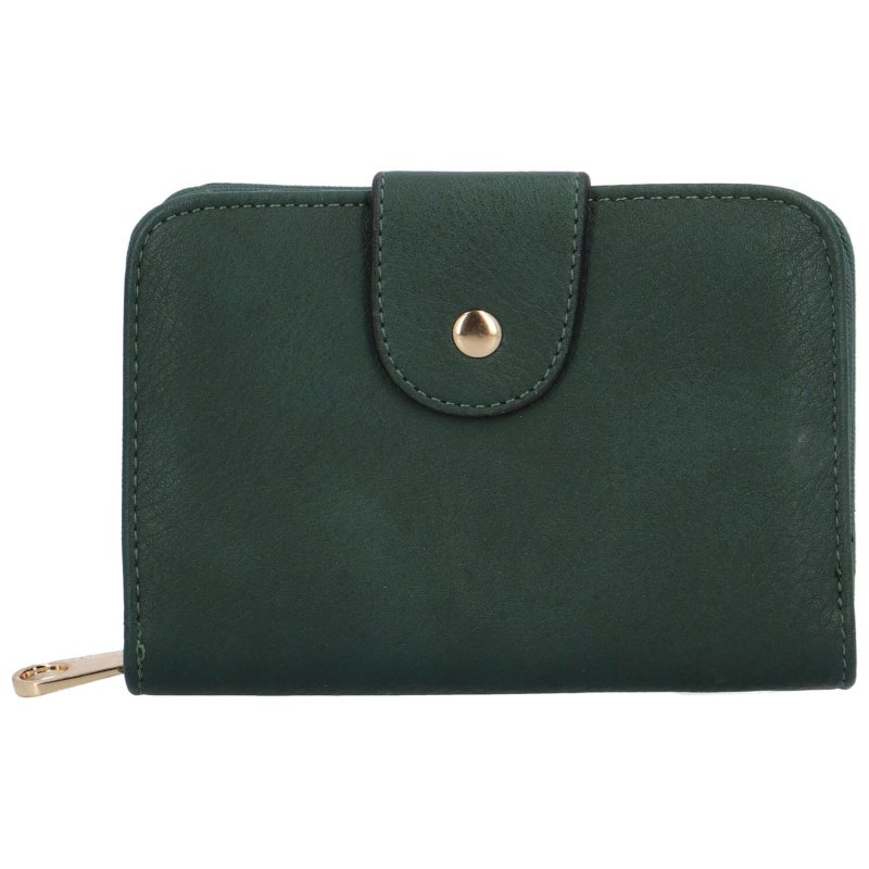 Malá dámská koženková peněženka Bellena,  tmavě zelená