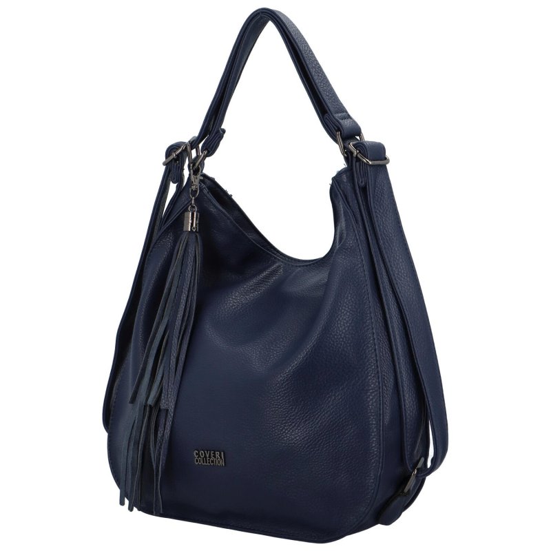 Trendy dámský koženkový kabelko-batoh Julenna, modrá