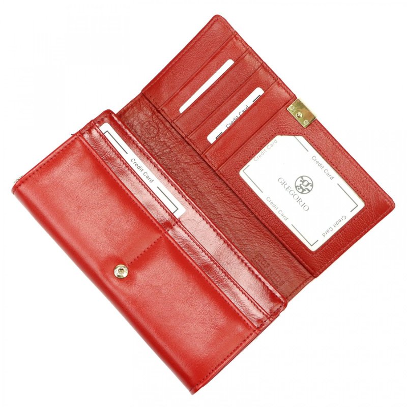 Luxusní dámská kožená peněženka Gregorio Natashia, červená