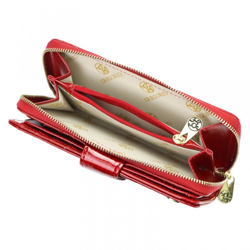 Luxusní dámská kožená peněženka Gregorio Asttay, červená