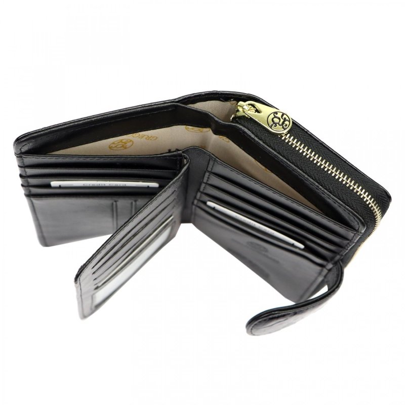 Módní dámská kožená peněženka Gregorio Jimelia, černá