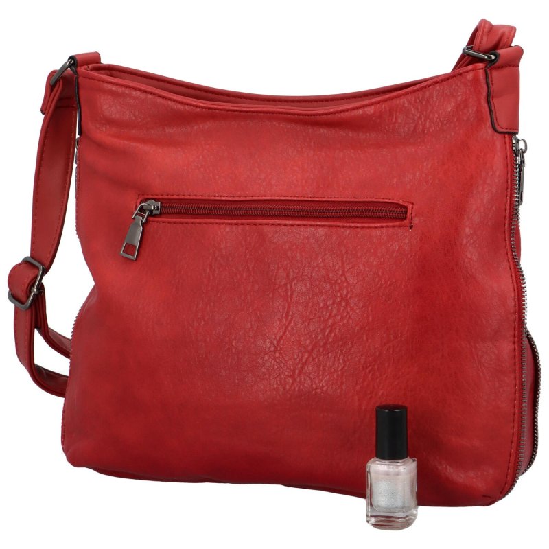 Stylová dámská kabelka přes rameno Casmine, červená