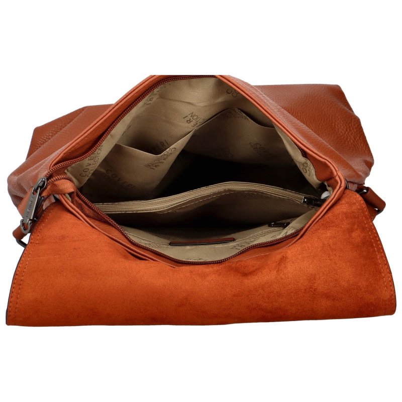 Stylový dámský kabelko-batoh Coveri Citlali, hnědá