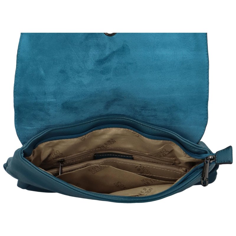 Trendy dámský koženkový kabelko-batoh Jaderna, tyrkysový