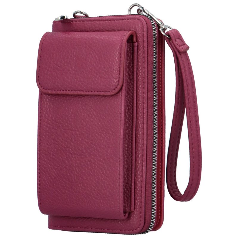 Trendy dámská mini kabelka na mobil Anney, fuchsiová