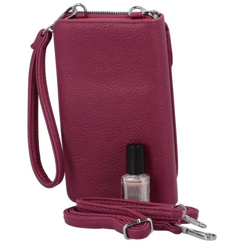 Trendy dámská mini kabelka na mobil Anney, fuchsiová