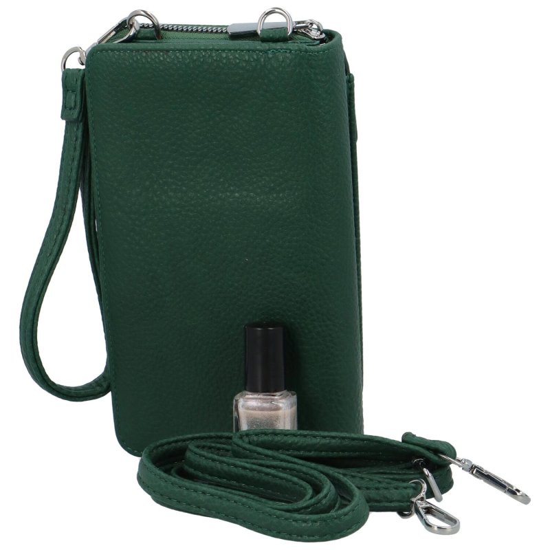 Trendy dámská mini kabelka na mobil Anney, zelená