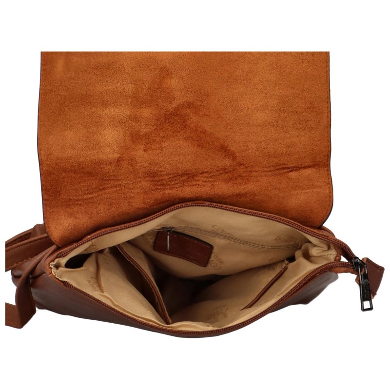 Stylový dámský koženkový kabelko-batoh Arceela, tmavě hnědý
