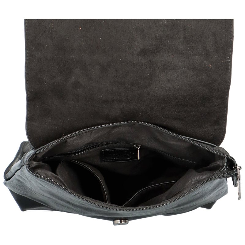 Stylový dámský koženkový kabelko-batoh Arceela, černý