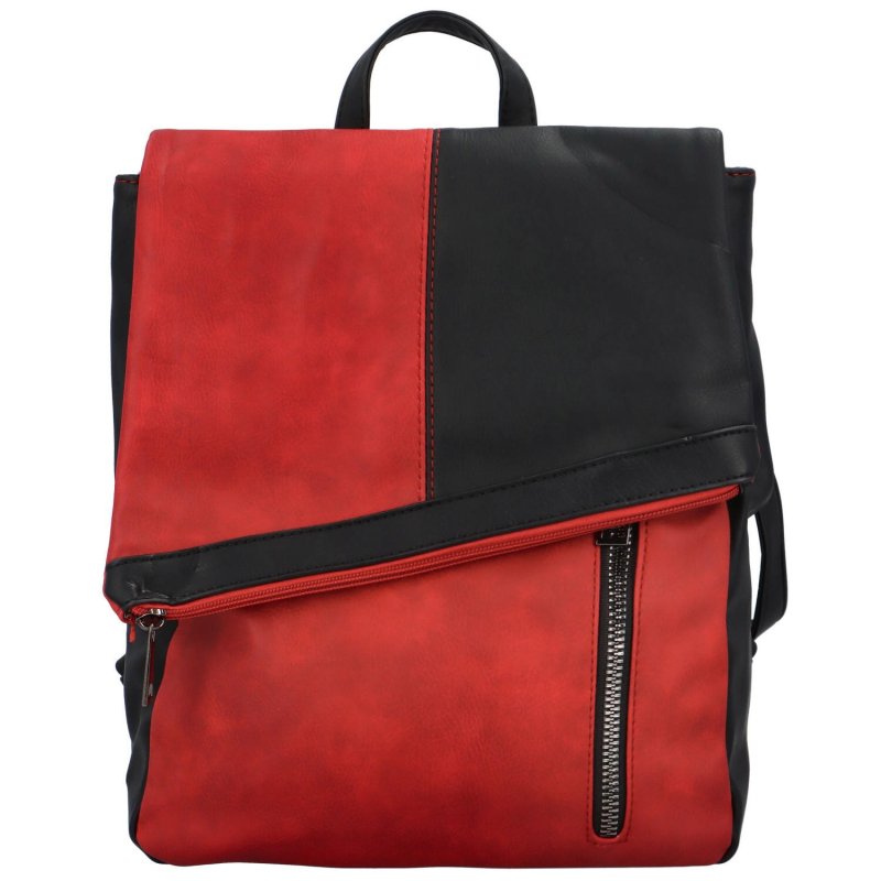 Trendy dámský kabelko-batoh Gideah, červeno-černá