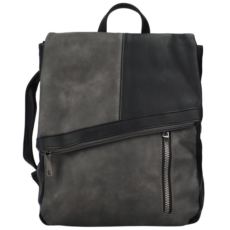 Trendy dámský kabelko-batoh Gideah, šedo-černá