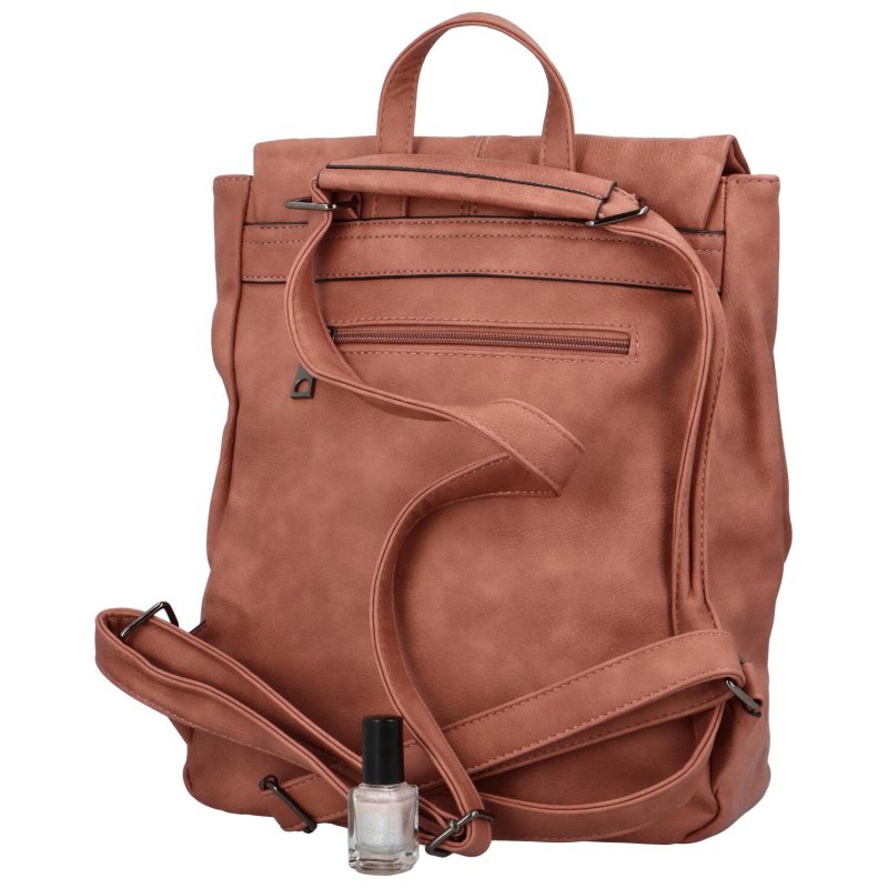 Trendy dámský kabelko-batoh Gideah, růžová