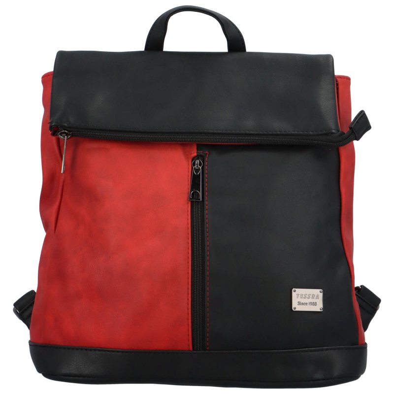 Trendy dámský kabelko-batoh Immitia, červeno-hnědá