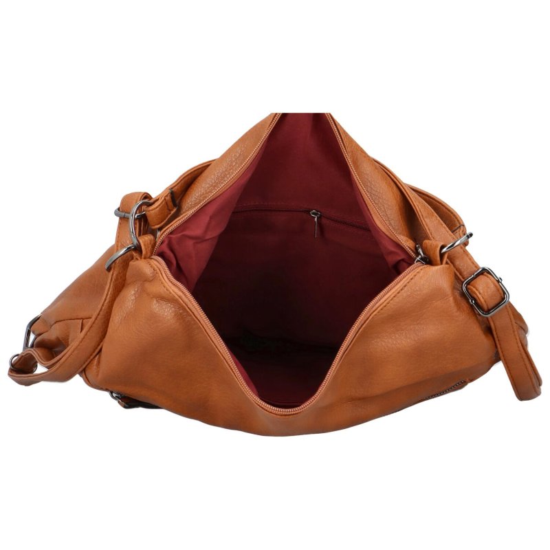 Stylový dámský koženkový kabelko/batoh Irseya, hnědý