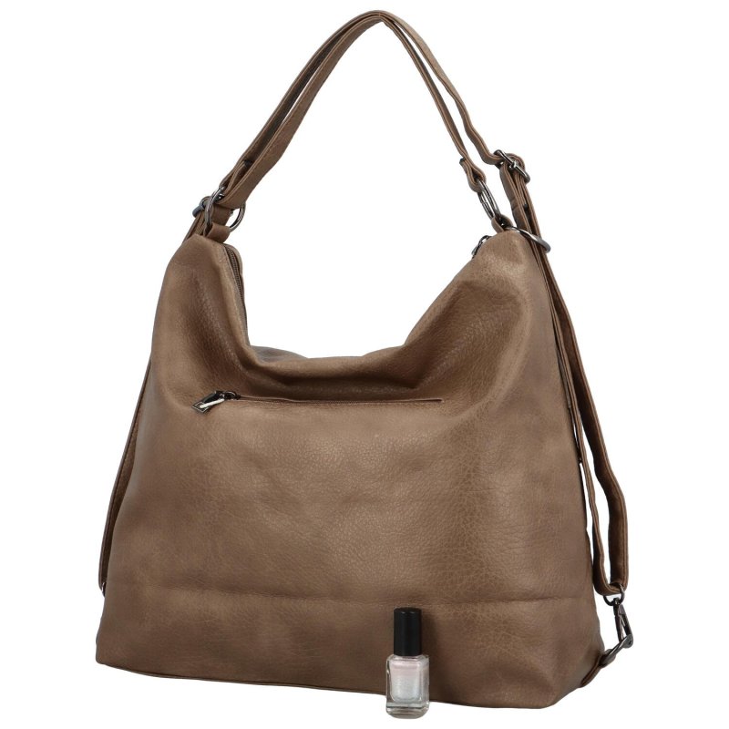 Stylový dámský koženkový kabelko/batoh Irseya, khaki