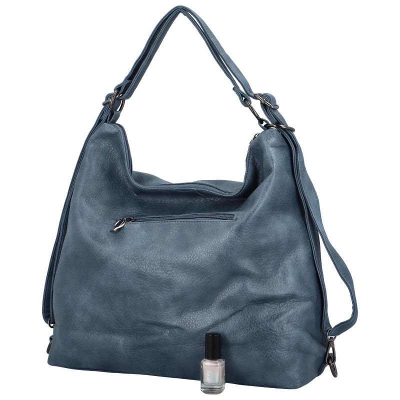 Stylový dámský koženkový kabelko/batoh Irseya, světle modrý