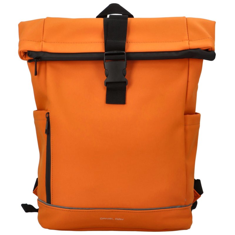 Trendy studentský roll-top batoh Servalen, oranžový