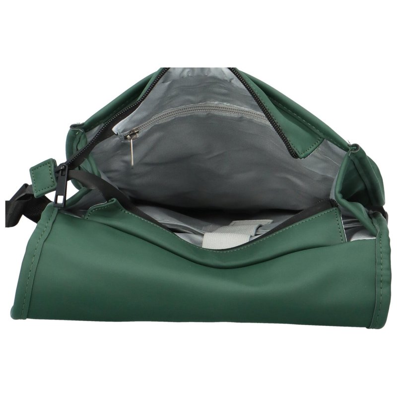 Trendy dámský pogumovaný batoh Sofara, tmavě zelený