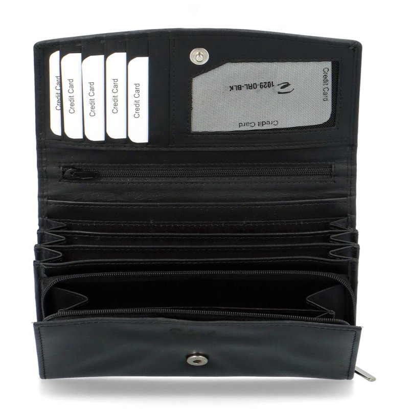 Dámská kožená peněženka Delami Fergita, černá