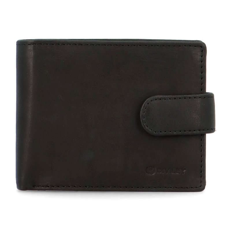 Pánská kožená peněženka Diviley Normann, černá