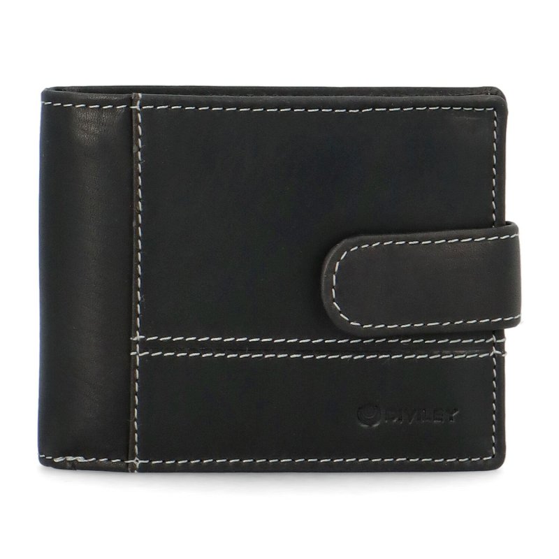 Pánská kožená peněženka na šířku Diviley Christoff, černá