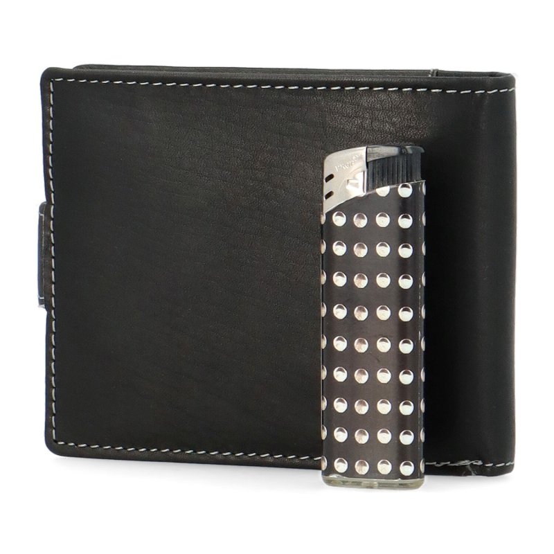 Pánská kožená peněženka na šířku Diviley Christoff, černá